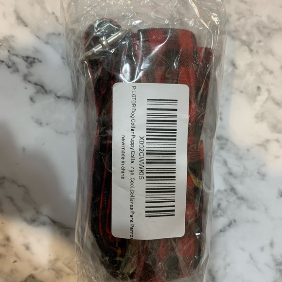 Plaid Dog Collar and Bow - Picture 5 of 5